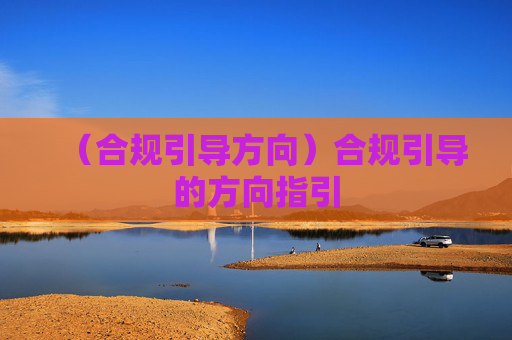 （合规引导方向）合规引导的方向指引