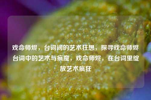戏命师烬,台词间的艺术狂想,探寻戏命师烬台词中的艺术与疯魔,戏命师烬,在台词里绽放艺术疯狂