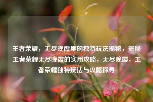 王者荣耀,无尽晚霞里的独特玩法揭秘,探秘王者荣耀无尽晚霞的实用攻略,无尽晚霞,王者荣耀独特玩法与攻略探寻