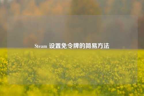 Steam 设置免令牌的简易方法