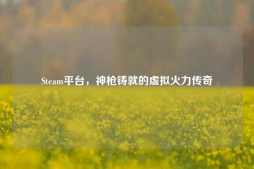 Steam平台，神枪铸就的虚拟火力传奇