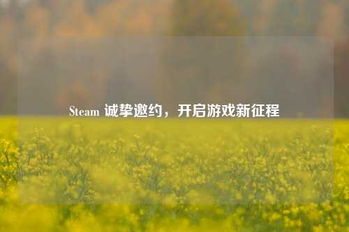 Steam 诚挚邀约，开启游戏新征程