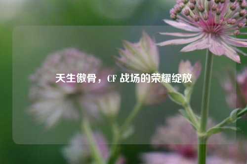 天生傲骨，CF 战场的荣耀绽放