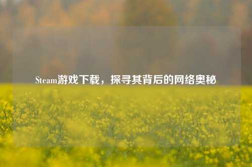 Steam游戏下载，探寻其背后的 *** 奥秘