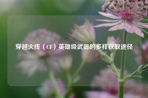 穿越火线（CF）英雄级武器的多样获取途径