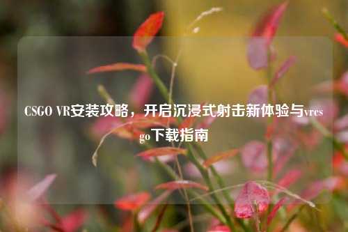 CSGO VR安装攻略,开启沉浸式射击新体验与vrcsgo下载指南
