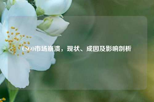 CSGO市场崩溃,现状、成因及影响剖析