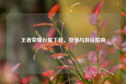 王者荣耀台服下载、登录与游玩指南