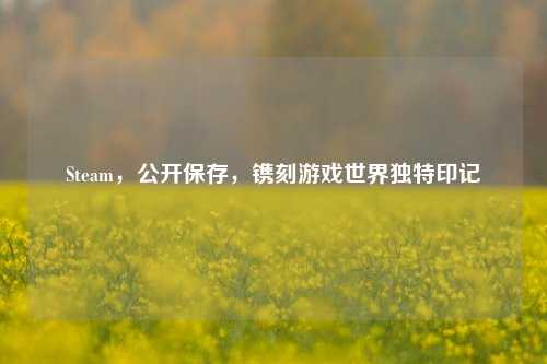 Steam,公开保存,镌刻游戏世界独特印记