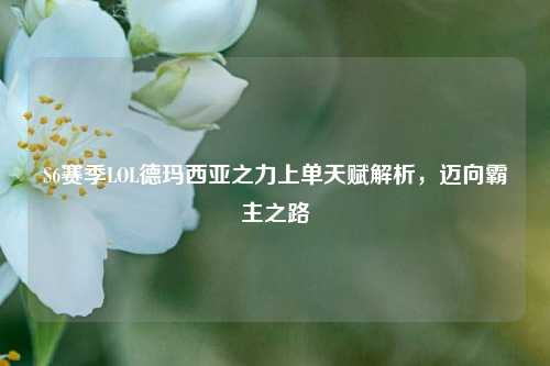 S6赛季LOL德玛西亚之力上单天赋解析,迈向霸主之路