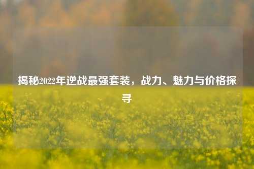 揭秘2022年逆战最强套装,战力、魅力与价格探寻