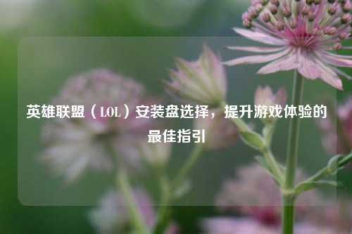 英雄联盟(LOL)安装盘选择,提升游戏体验的更佳指引