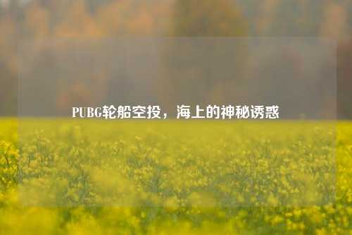 PUBG轮船空投,海上的神秘诱惑