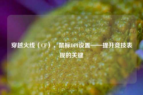 穿越火线(CF),鼠标DPI设置——提升竞技表现的关键