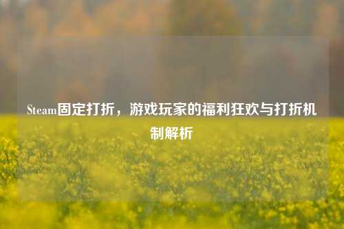Steam固定打折,游戏玩家的福利狂欢与打折机制解析
