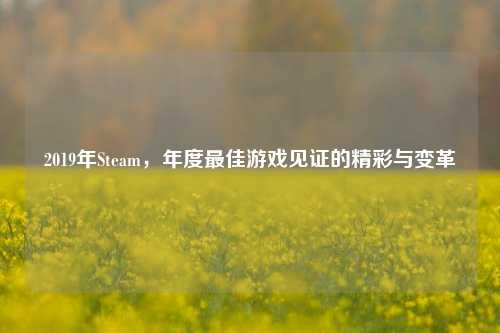 2019年Steam,年度更佳游戏见证的精彩与变革