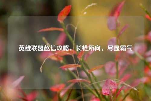 英雄联盟赵信攻略,长枪所向,尽显霸气