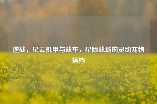 逆战,星云机甲与战车,星际战场的灵动宠物搭档