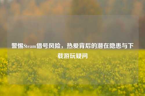 警惕Steam借号风险,热爱背后的潜在隐患与下载游玩疑问