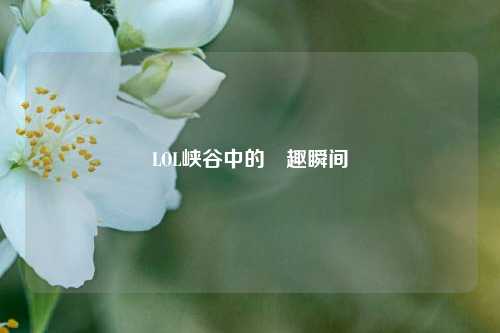 LOL峡谷中的囧趣瞬间