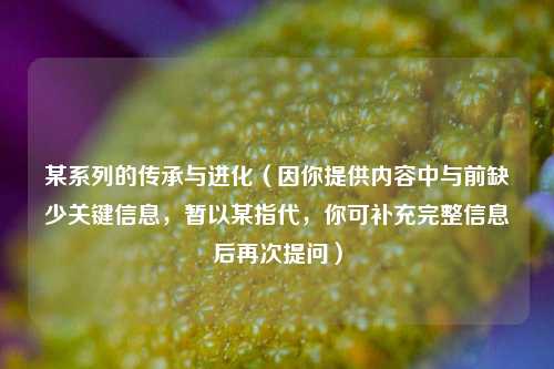 某系列的传承与进化(因你提供内容中与前缺少关键信息,暂以某指代,你可补充完整信息后再次提问)